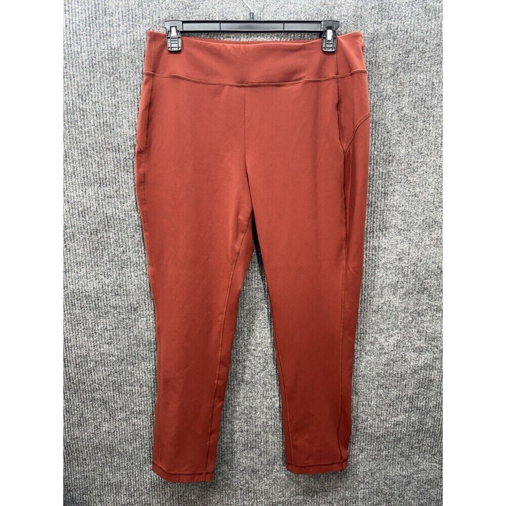 Duluth Trading NoGa Classic Slim Leg Pants Womens Large x29 Red/Brown Zip Pocket